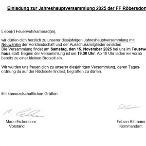 Jahreshauptversammlung 2025