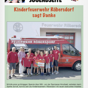 Sparkasse spendet an Kinderfeuerwehr