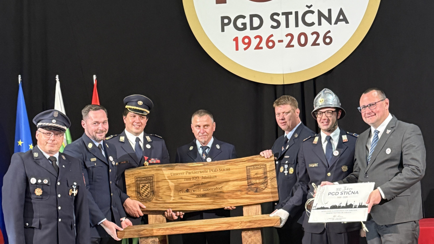 Besuch bei unserer Partnerwehr in Sticna (SLO) zum 100. Jubiläum